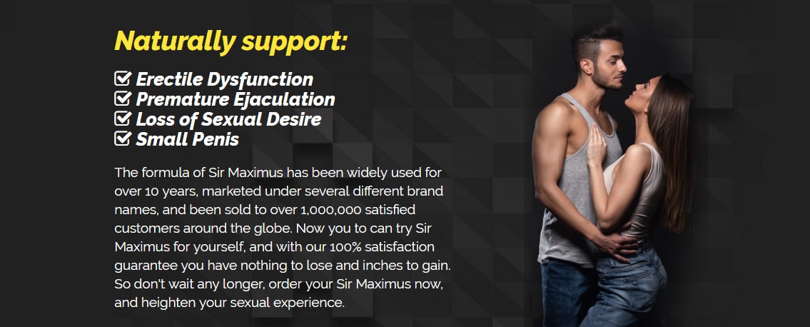 Bigger Penis And Fuller Firmer Erections Pills In Canada - Sir Maximus Results