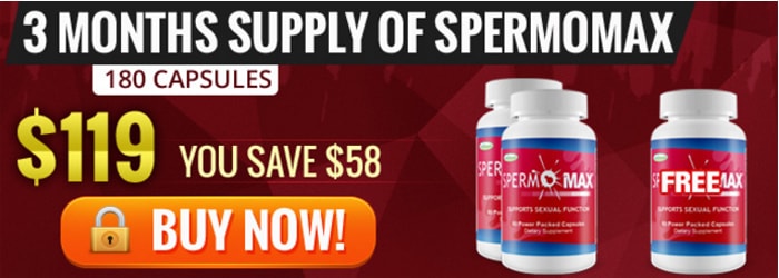 1 Month Supply Of Spermomax In Canada - 180 Capsules 119$ You Save 58$